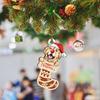 Cartoon Dog Socks Christmas Pendants Decorative Dog Car Pendant  Car