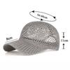 Breathable Net Baseball Hats Waterproof Summer Sun Hat Fashion Mesh Baseball Cap  For Man Women