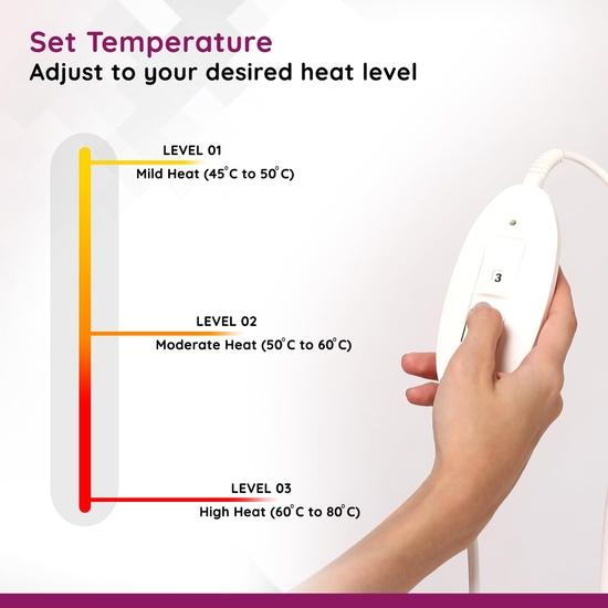 Flamingo Orthopaedic Electric Heating Pad | Heat Belt with Temperature Controller | Pain Relief Heating Belt for Lower Back, Regular