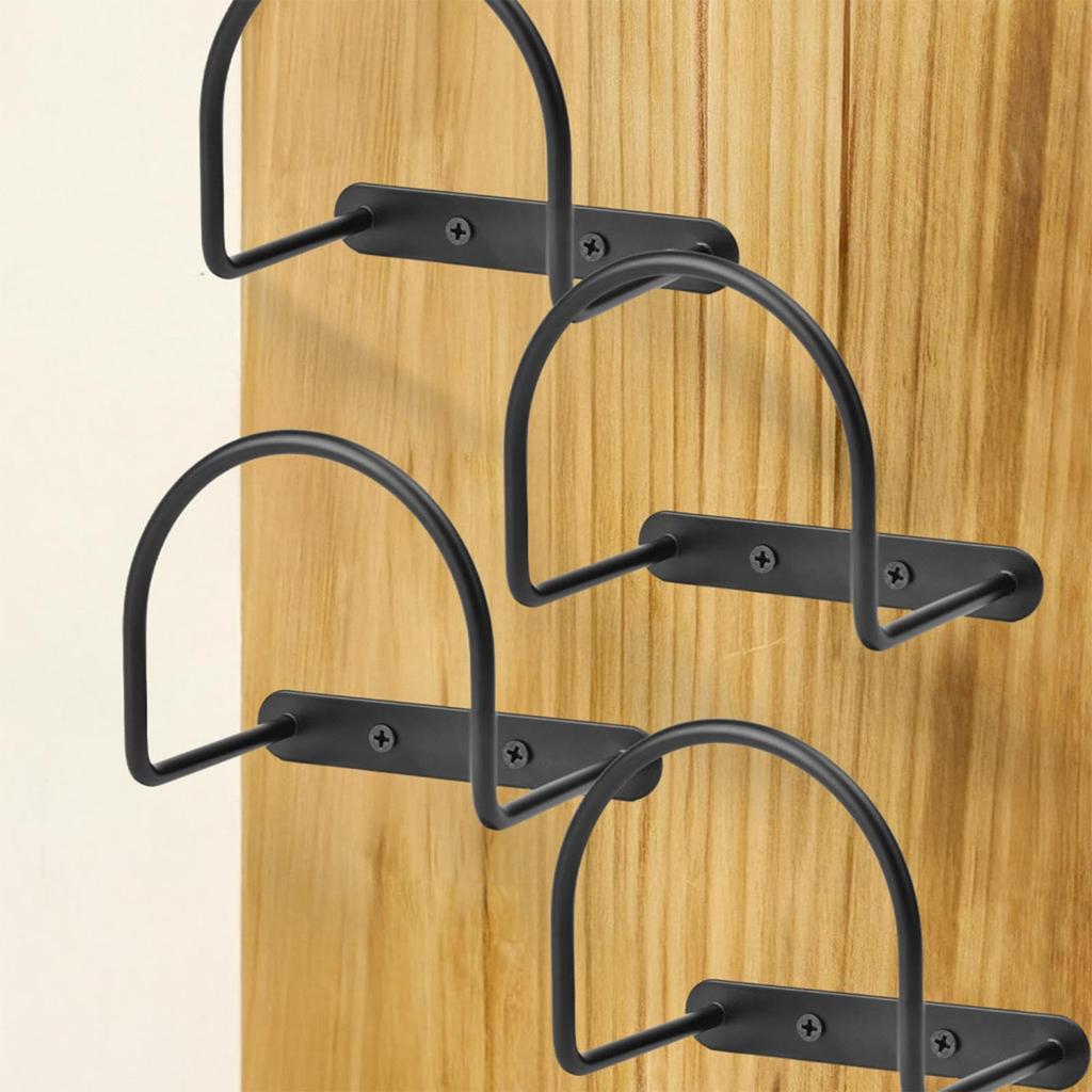 4Pcs Cowboy Hat Wide Brim Cap Holder Organizer Wall Mounted Iron Display Rack