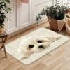 Cute Pet 3D Visual Rug Yorkie Maltese Mat Non Slip Absorbent Entrance Mat Home Decor Adorable Design Durable Indoor Floor Mat