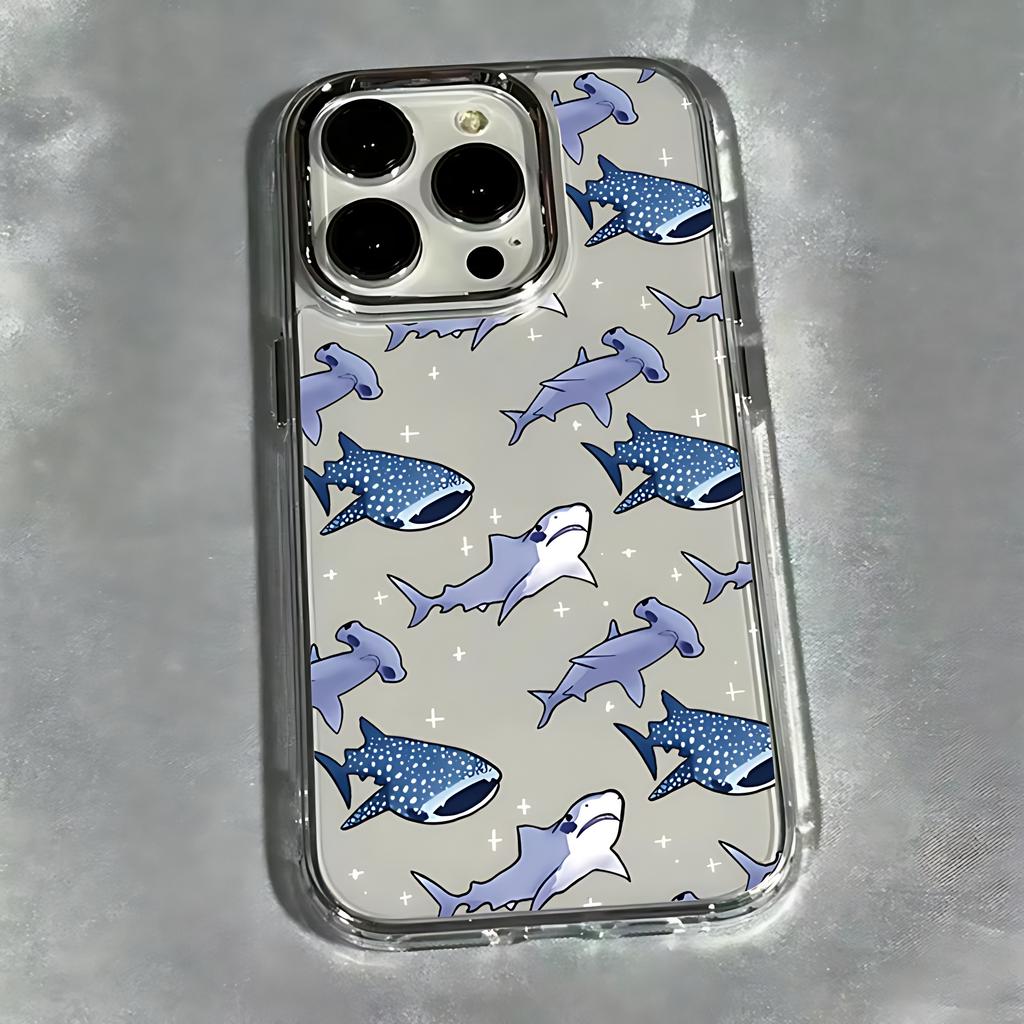 Summer Marine Shark Pattern Phone Case For Infinix Smart Note Tecno Camon Spark Pova Hot 30 40 50 7 8 9 10 Pro Plus 4G 5G Cover