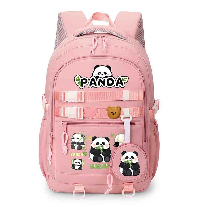 Panda Huahua 2025 New Cute Children's Schoolbag Cross-border Large-capacity Primary and Secondary School Students Lightweight Spine Protection