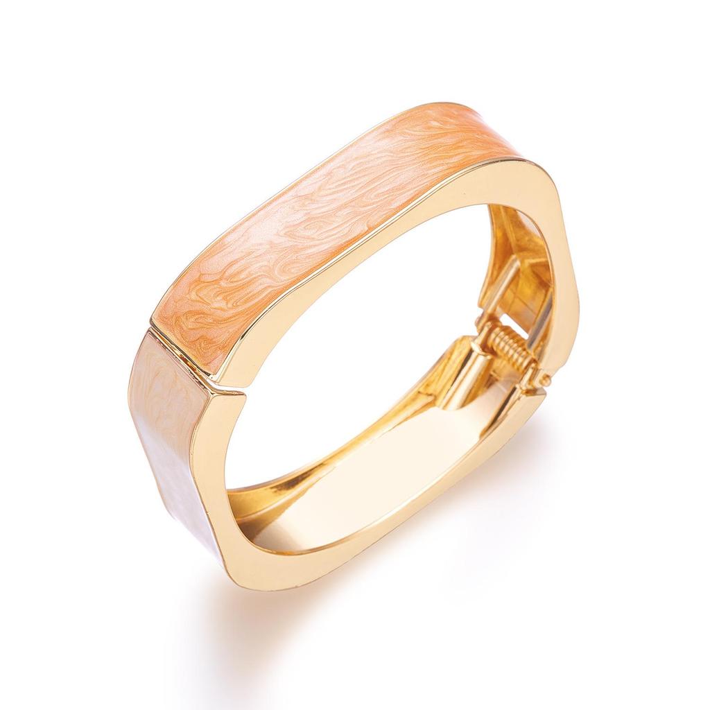 Vintage Geometric Gradient Drip Oil Wide Bangle Bracelet Accessories