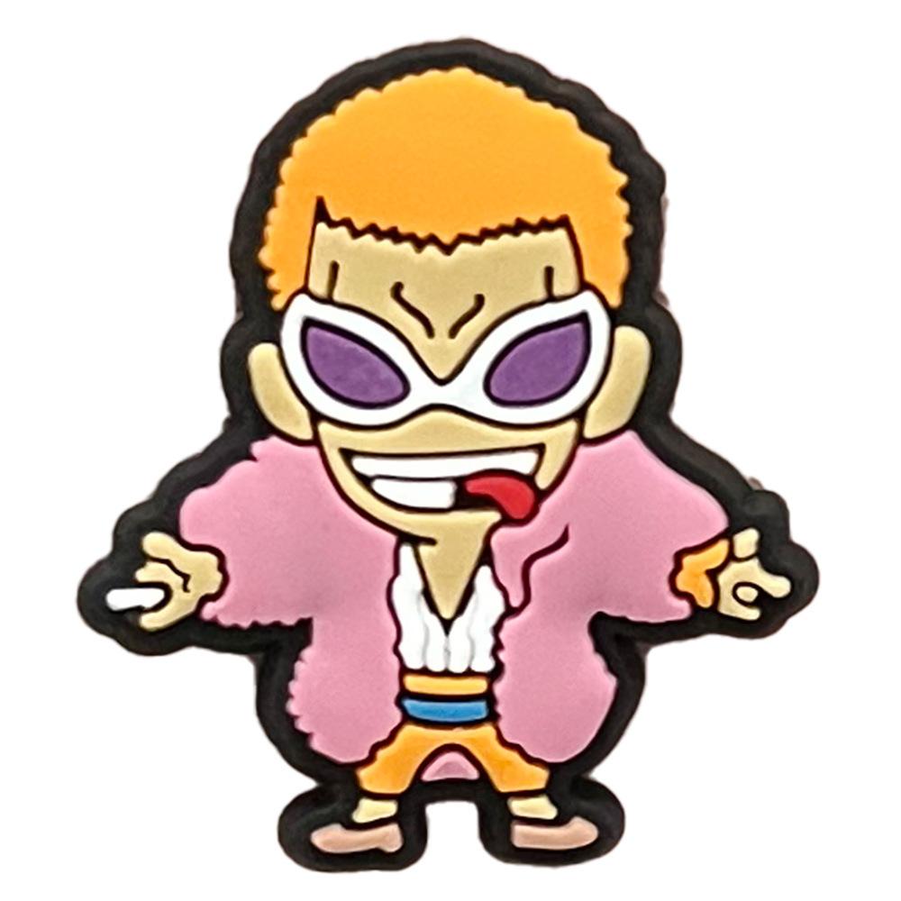 1pcs Japanese Anime One Piece Shoe Charms PVC Cartoon Shoes accessories Decoration Buckle Fit Bands Bracelets Clog Sandal Garden
