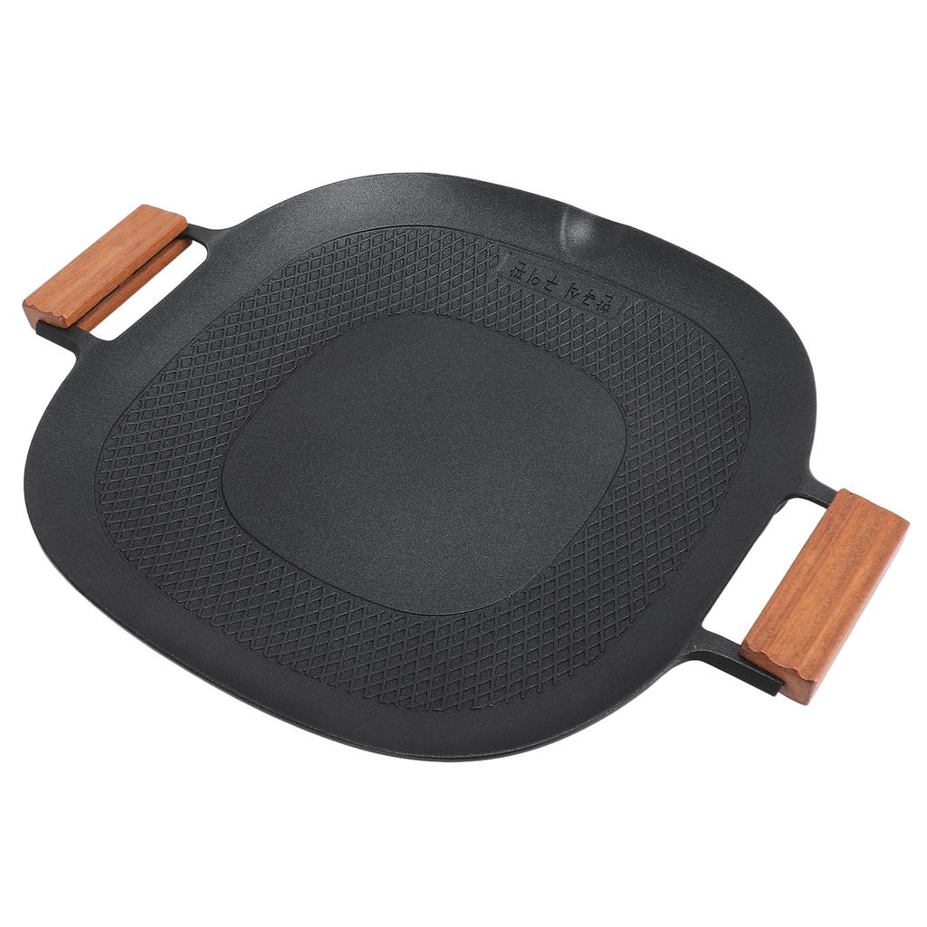 Barbecue Grill Pan Nonstick Coating Fast Heating Barbecue Stovetop Plate Grilling Skillet Pan for