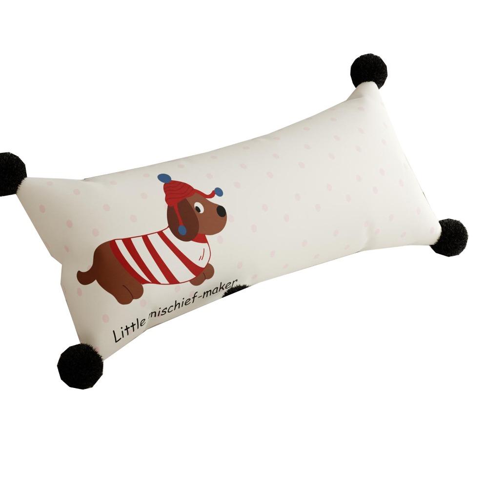 Washed Material Puppy Rectangular Pillow Cover Microfiber Pillow Shell Sofa Cushion Cover Sofa Style 1 980₽