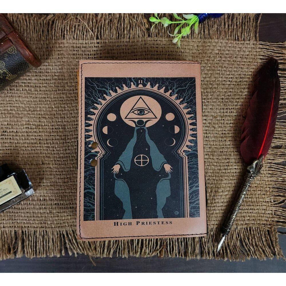 Blank Spell Book Third Eye Leather Journal Vintage Journal Grimoire Journal