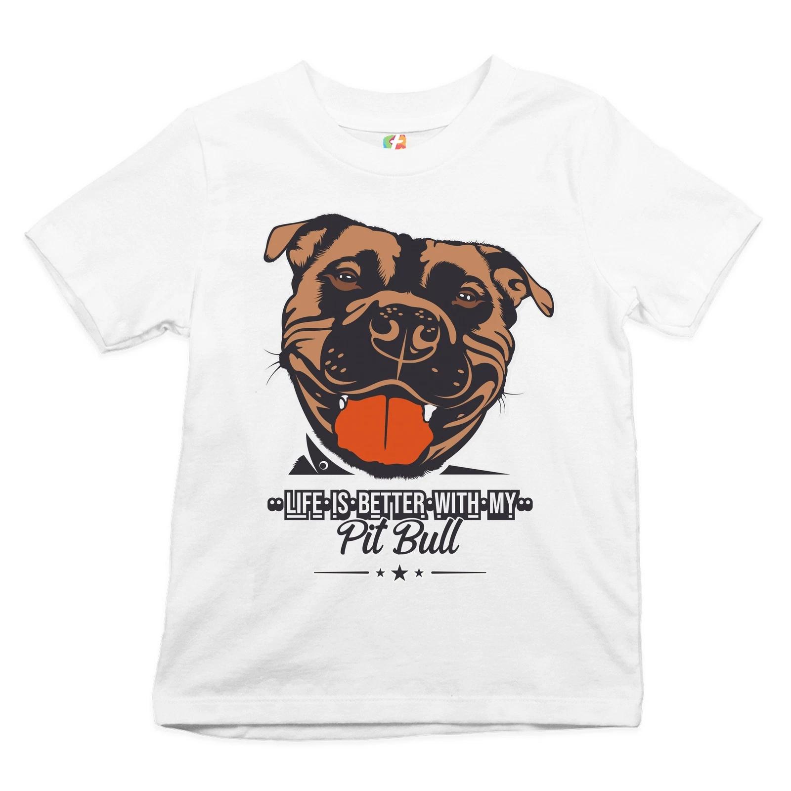 

Life is Better With My Pit Bull Youth kids boys T-Shirt I Love Me Dog Animal Lover Kids 150