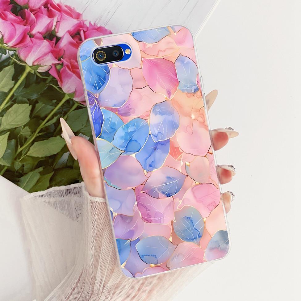 Transparent For Realme C2 Case Cover Cute Fashion Butterfly Funny Painted Casing For Realme RMX1941 RMX1945 RMX1943
