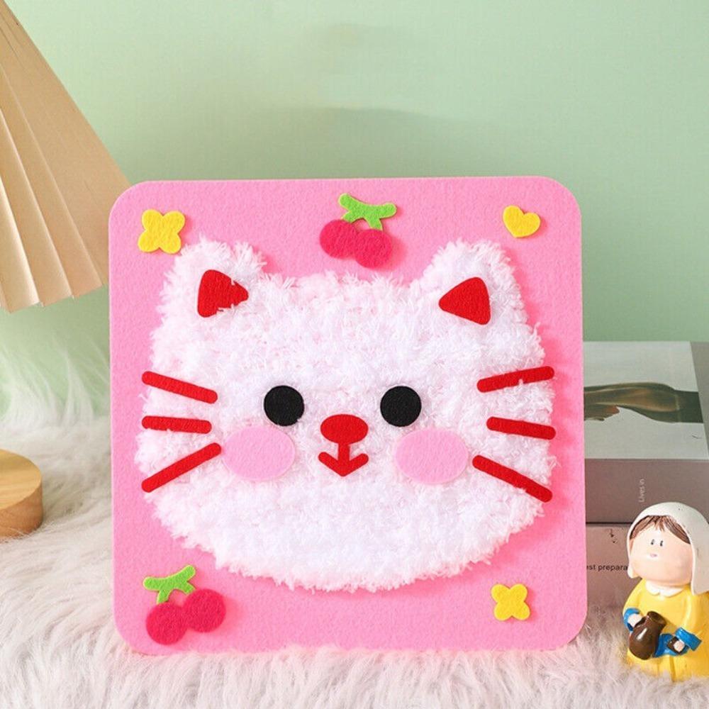 Sewing Needle and Thread Painting Cartoon Animal Felt Sewing Kit  Beginners