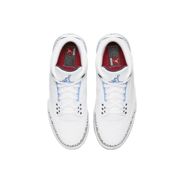 Air Jordan 3 Retro UNC Men Sneakers Blue White Valor-Blue CT8532-104