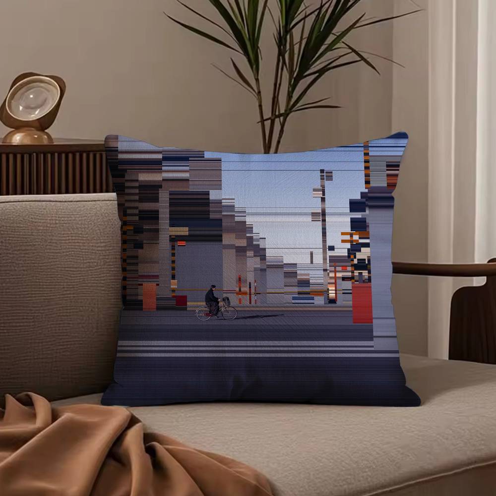 World Premium Printing Pillow Case Anti-dustmite Pillowcase Invisible zipper silky short plush Sofa cushion cover