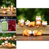 Pvc Orange Cat Wall Decor Toy With Micro Landscape Design For Kids And Adults