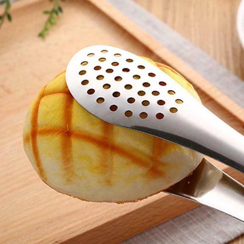 Stainless Steel Food Tongs Kitchen Utensils Food Clip Portable for Picnic Barbecue Cooking