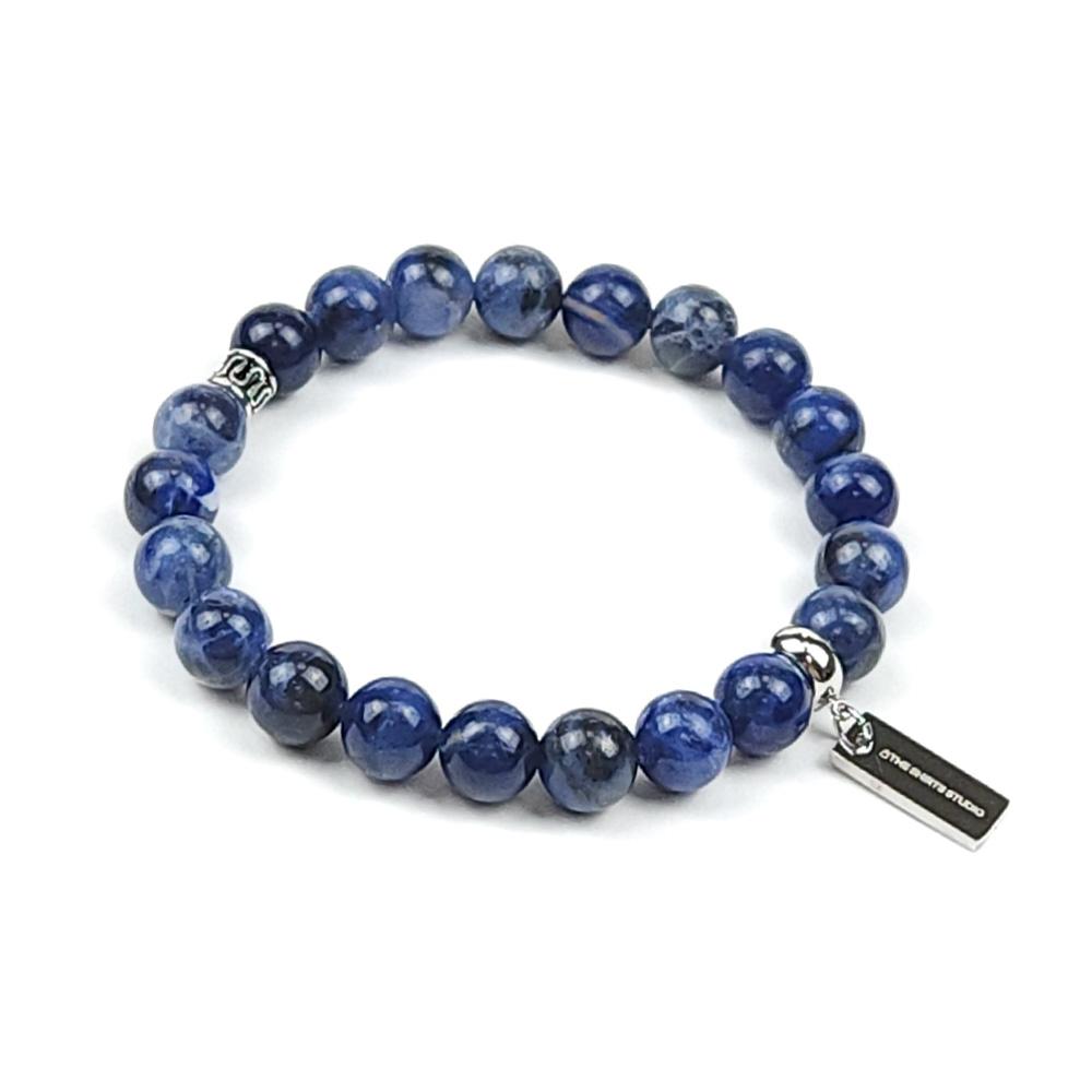 The Shirts Studio Sodalite Natural Stone Round Decorative Bracelet
