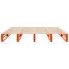 Solid Wood Bed without Mattress Wax Brown 200x200 cm Pine Wood