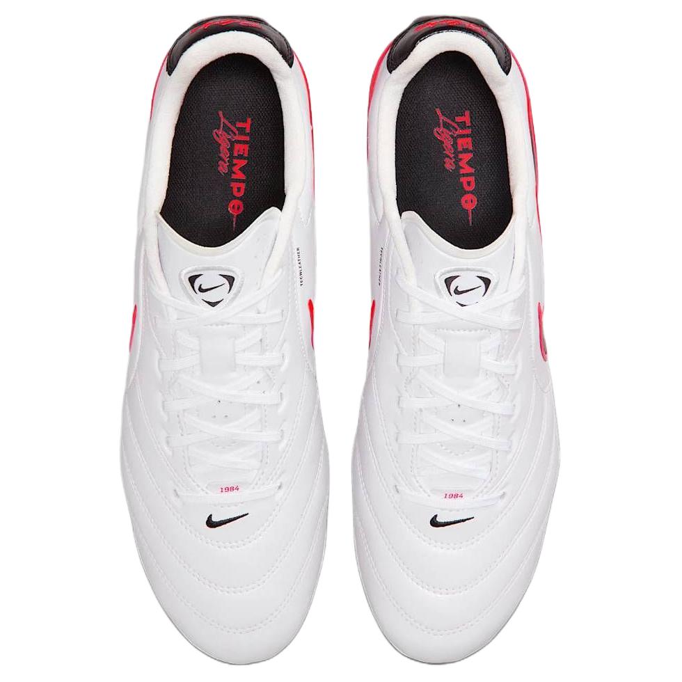 Nike Tiempo Ligera Pro Comfort Fit Soccer Shoes Unisex Soccer Shoes White Red HQ3158-106