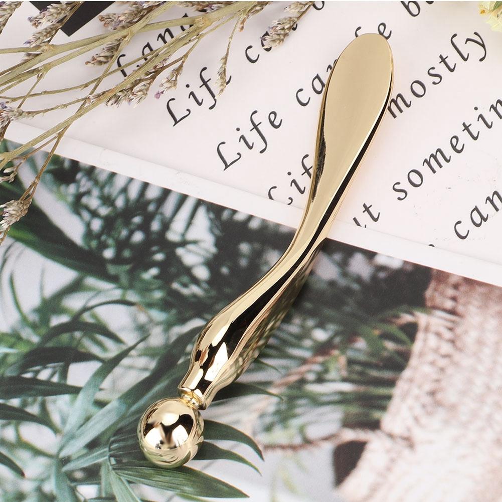 Zinc Alloy Face Mask Spoon Anti Wrinkle Eye Fatigue Relief Massage Stick Cream Import Scoop