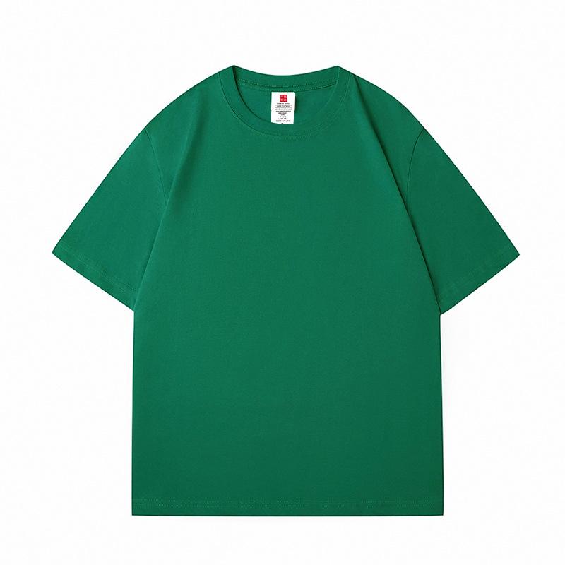 Men's Short Sleeved T-shirt Made 100% Pure Cotton  Summer Heavyweight Loose Oversized Top  Fashionable Round Neck Half Sleeved Casual T-shirt