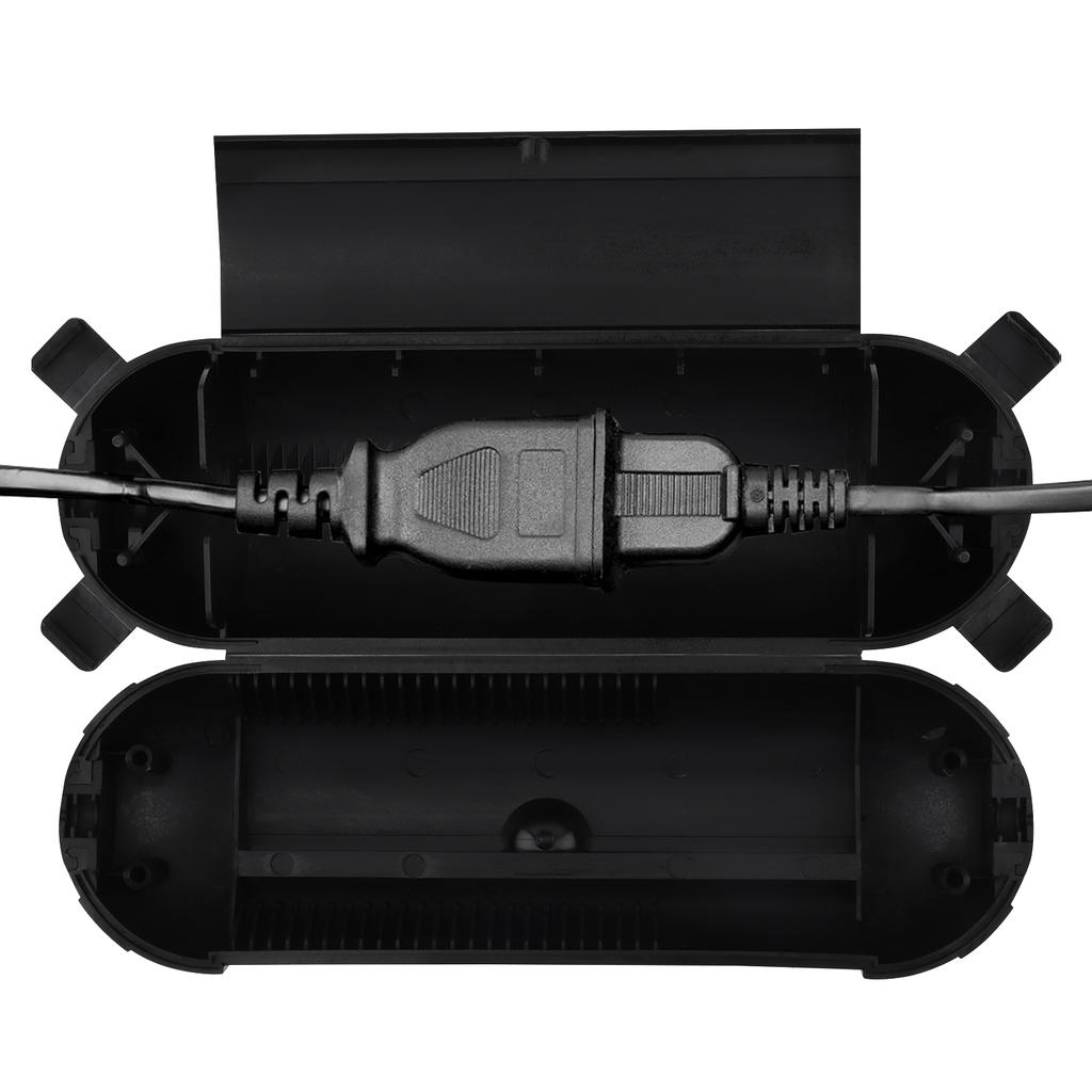 Heavy Duty 12-18 AWG Outdoor Extension Cord Cover Weatherproof Electrical Connection Box Secure Seal Plugs Wires Lights