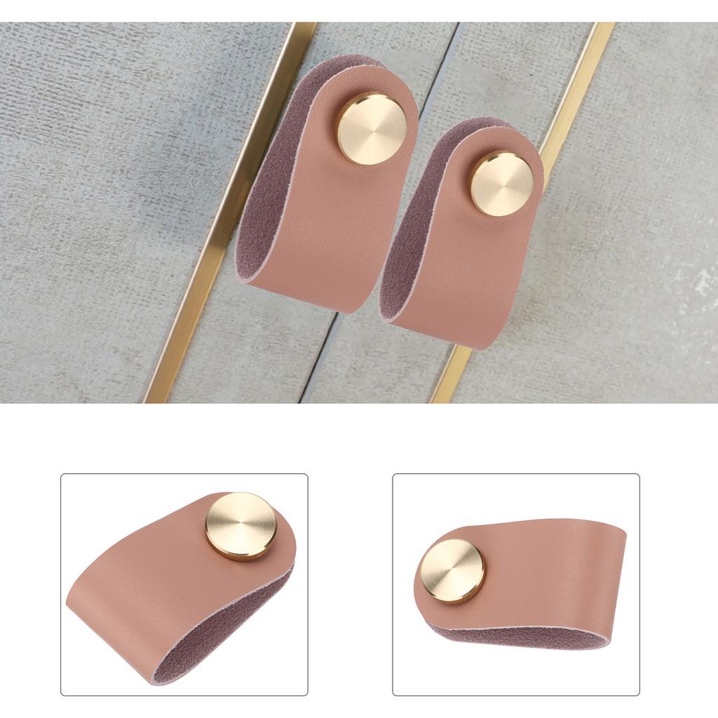 Schrankgriff Nordischer Luxus Narbenleder Messing Schublade Schrank Kleiderschranktür Dekor