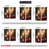 2pcs,2D Plane Printing Contemporary Curtains Christmas Candles Roses Ornaments (4) 100% Polyester (without Rod) Gifts for Living