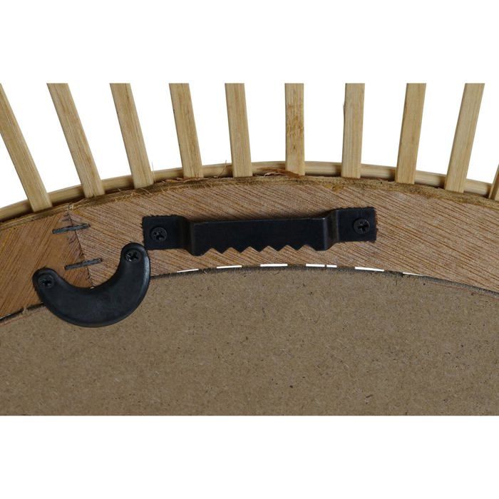 Miroir mural scandinave - Home ESPRIT - 85x85 cm - Multicolore - Forme soleil - Montage mural - Design naturel