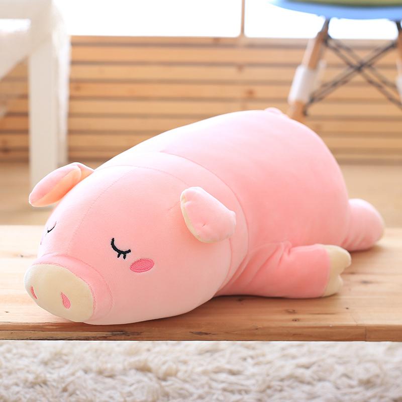 

1PC Super Adorable Sleeping Pig Plush Toy Stuffed Gentle Animal Toy Doll designed for Children Infant Cute And Charming Girls Toy Lovely Children s -A11013
