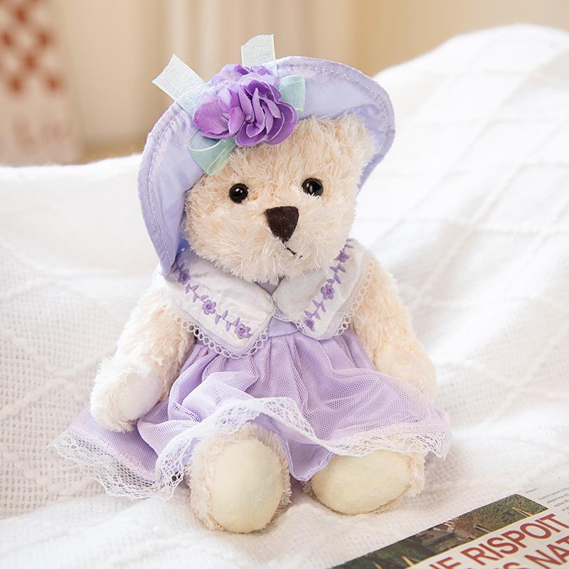 Cute Dress Teddy Bear Doll Plush Toy Wear Skirt Little White Rabbit Doll Children Sleeping Soothing Ragdoll