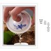 3.4-Inch Blue & White Ceramic Gaiwan Tea Set - 3-Piece, 100ml Capacity