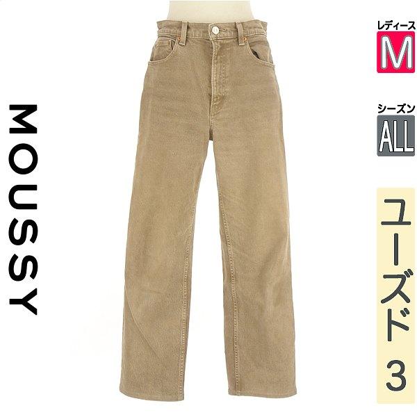 MOUSSY Denim Pants Women s All Season Beige M Wide Denim Pants [Used] [Secondhand Clothes] [Sale]