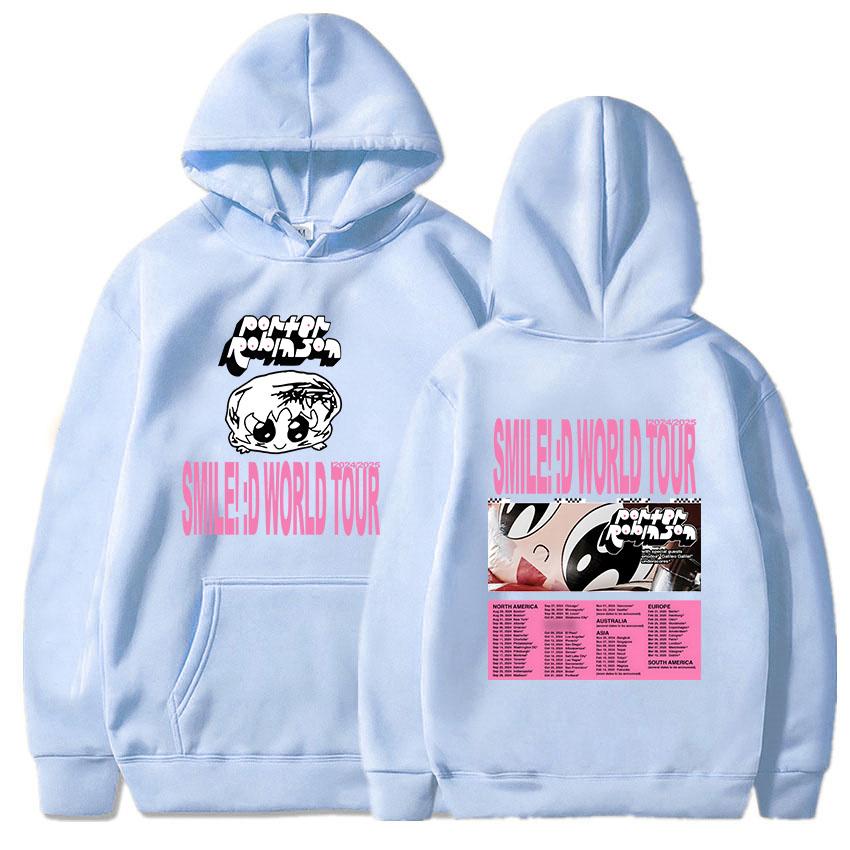 Women Clothes Porter Robinson Smile World Tour 2024/2025 Hoodies Sudaderas Para Mujer Long Sleeve Graphic Printing Sweatshirts