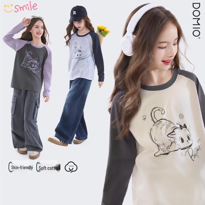 Duomiaowu Girls  Long-Sleeve Casual T-Shirt 160