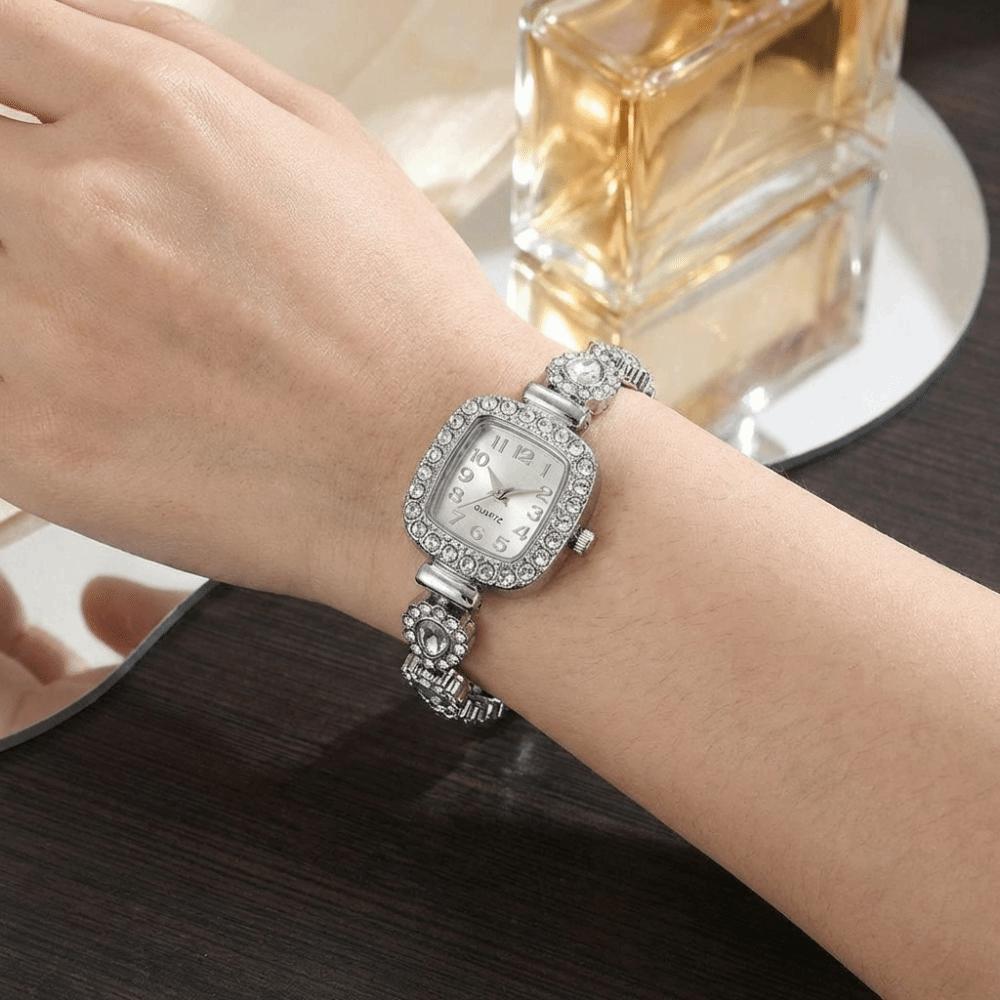 with Adjustable Bracelet Quartz Watches Diamond Studded Watch Strap Wrist Decoration  Gift