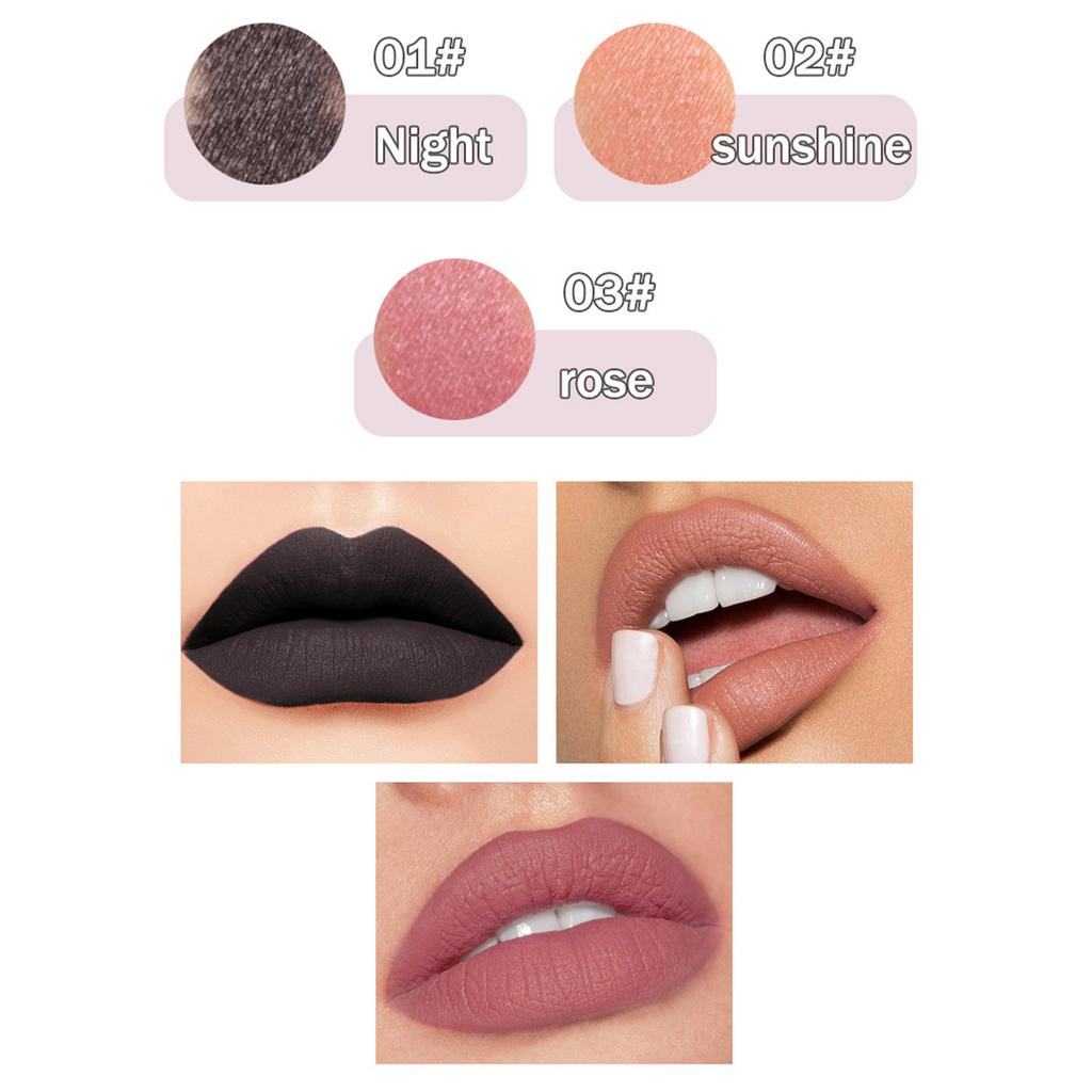 Velvet Matte Lipstick 1PC High Pigment Color Rich Long Lasting Waterproof Non Transfer Lip Makeup Soft Feel Lipstick for Women Girls Beauty Gift