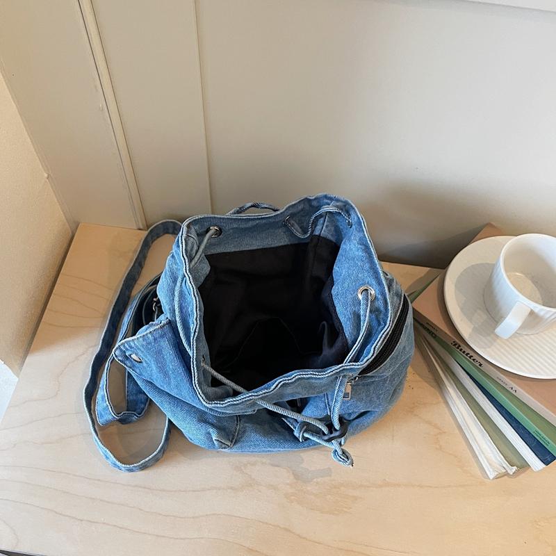 Denim Rucksack Große Kapazität Schüler Klassen Schultasche