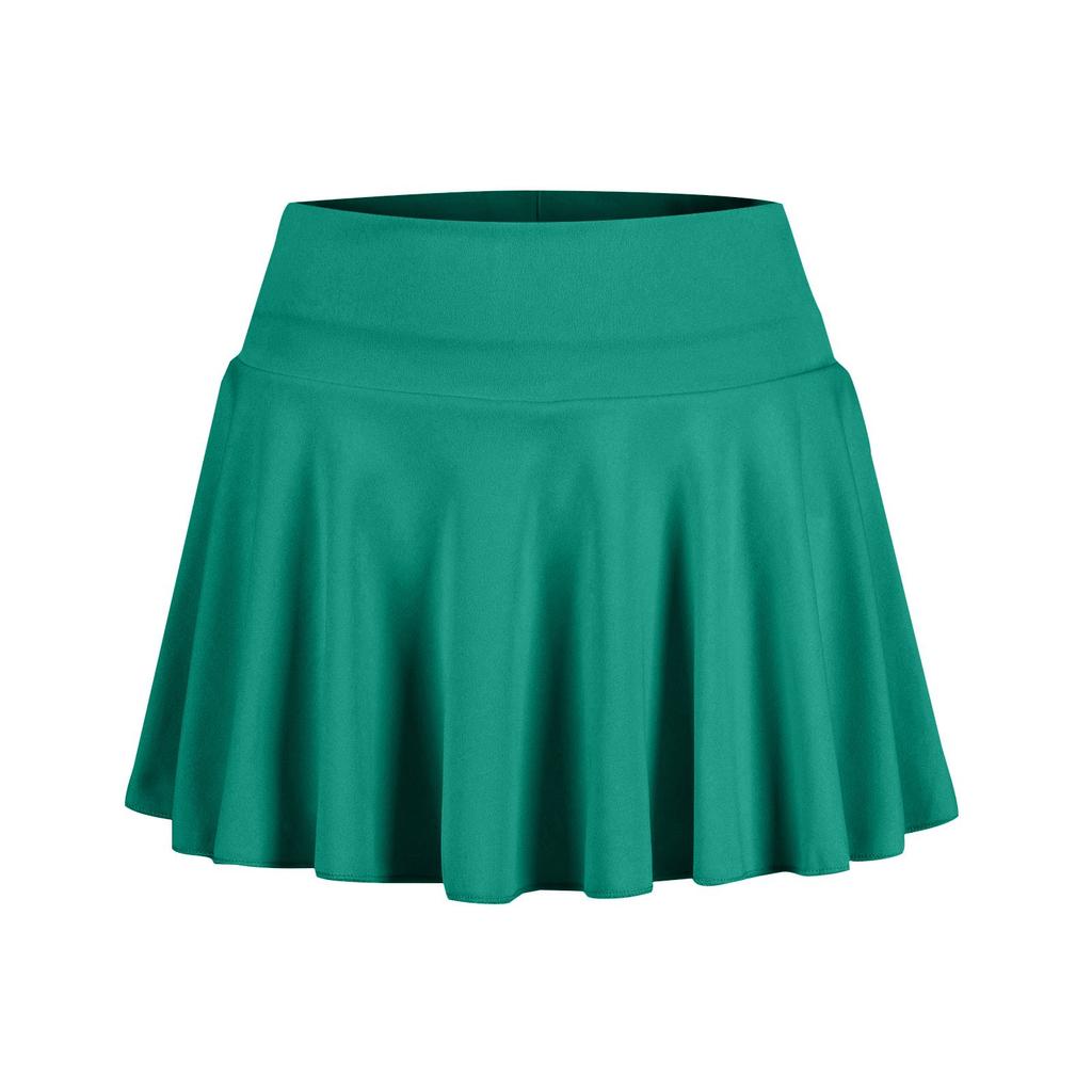 Women's Casual High Waist Color Short Half Skirt Sports Skirt Pleated Skirt