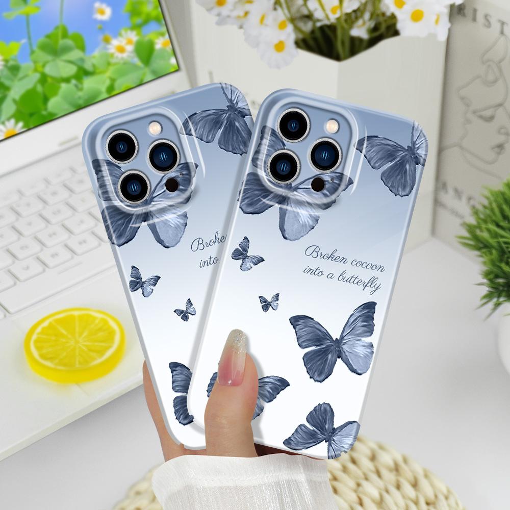 Verleidelijk Vlinder Telefoonhoesje Voor iPhone 13 12 11 7 8 6 6S Plus Pro Max Mini X XS XR SE 2020 2022 Film Harde Cover