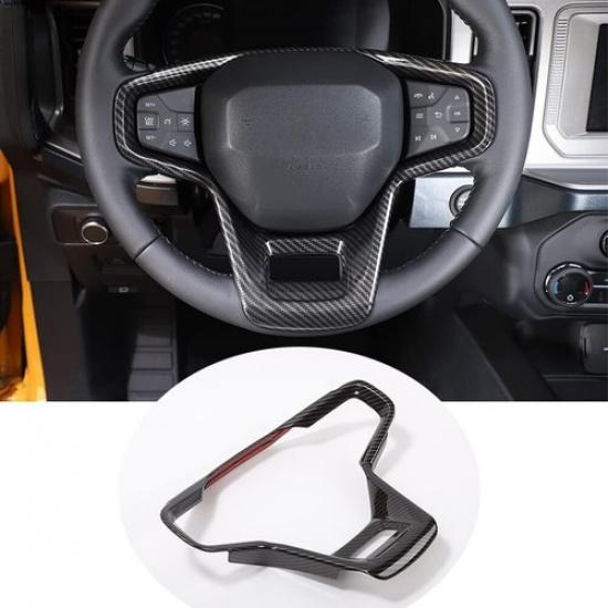 Carbon Fiber Steering Wheel Panel Cover Trim Accessories For Ford Bronco -25