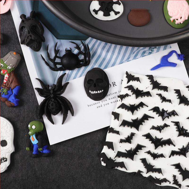 loween Sugar Art Pumpkin Skeleton Spider Owl Coffin Cake Decoration Silicone Mold Baking Cooking Tools