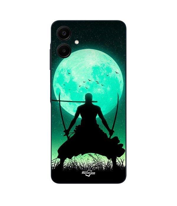 Coque de téléphone - Maniacase - Samsung Galaxy A06 - Silicone - Noir - Roronoa Zoro