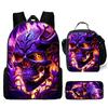 Hot Selling Skull Backpack Three Piece Set Printed Primary and Secondary School Backpack Meal Bag Pencil Case