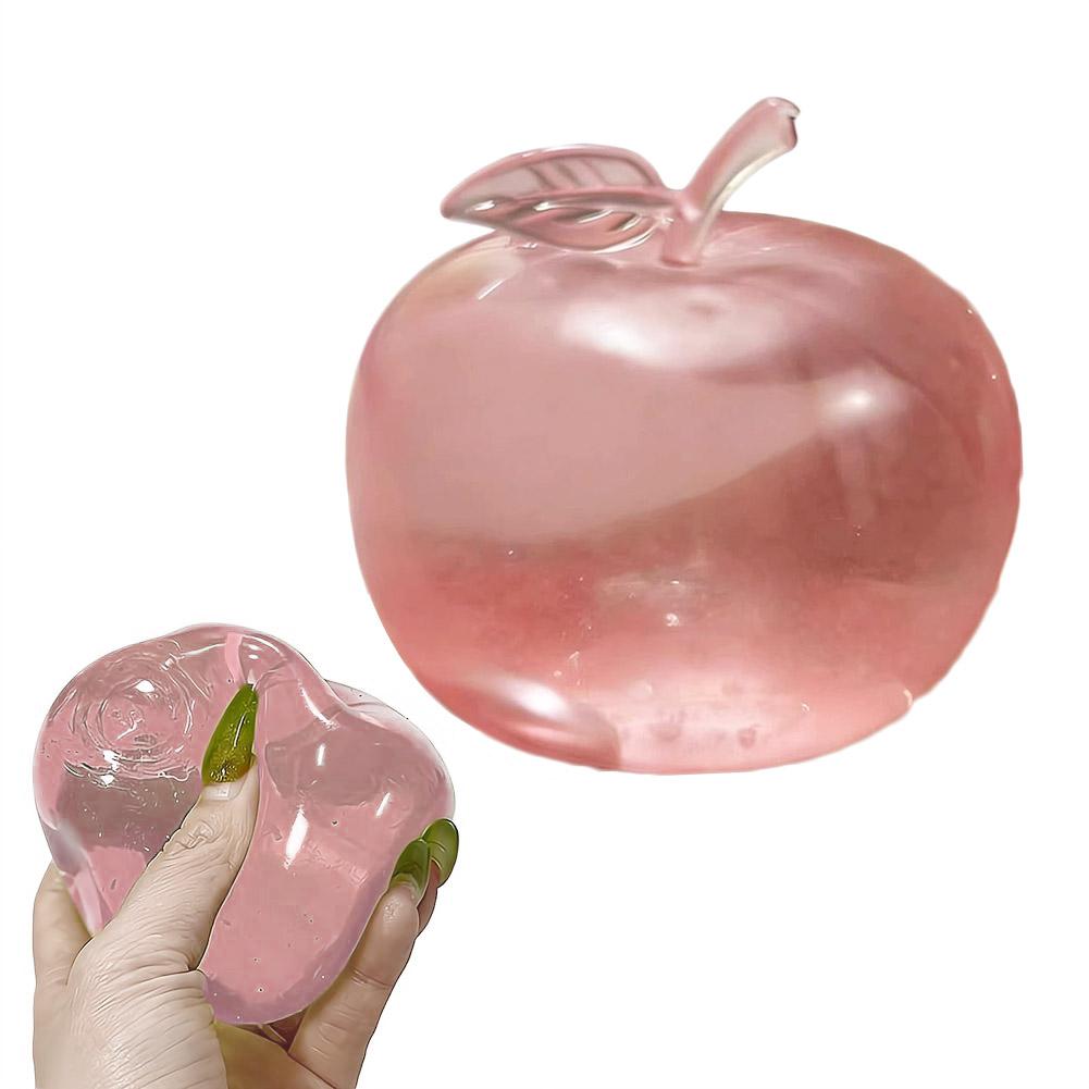 Squishy Green Pink Apple Squeezable Ball Stress Relief Fidgets Toy Slow-Rebound Decompression Toy Birthday For Friends Gift