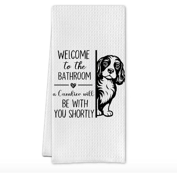 Funny Australian Shepherd Bathroom Hand Towels, Aussie Dog Gifts for Women, Australian Shepherd Gifts, Dog Mom Lovers Gift Decorative Hand Towel for Cavalier