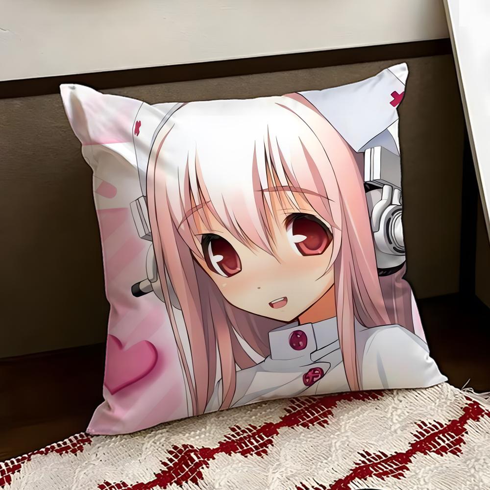 SSUPER Anime SSONICO Cushion Cover Reversible Soft Durable Pillow Cover Home Car MultiScene Use for Daily Comfort