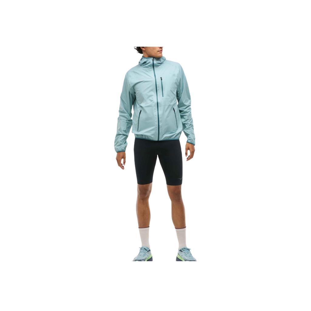 Hoka One One Zip Hooded Long Sleeve Jacket Men Jacket Sky-Blue 1156094-DZY