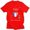 La Francia Chiama e Devo Andare T-shirt da Uomo Tshirt Moda Regalo San Valentino Maglietta T-shirt Bandiera Francese