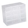 Large Capacity Daily Contact Lens Organizer Wall Mount Desktop Clear Drawer Daily Lens Storage Case 12 Grids Transparent