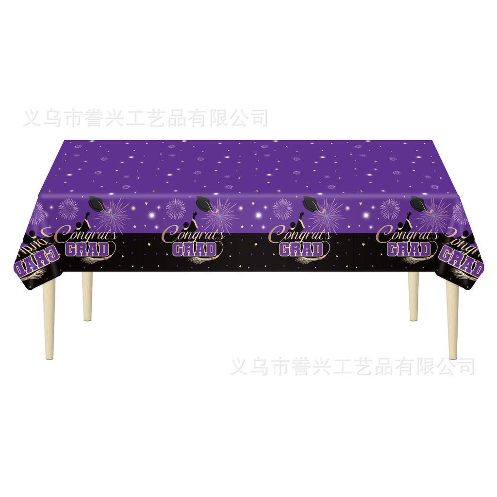 Graduation Season Party Tablecloth Party Students Disposable Pe Tablecloth Decoration Waterproof And Oil-Proof Arrangement Props